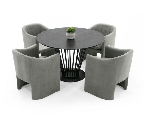 Modrest Conroy - Modern Black Round Dining Table - Image 5