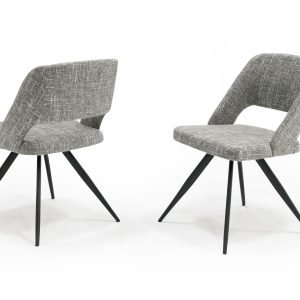 Modrest Palmer - Modern Grey Fabric Dining Chair (Set of 2)