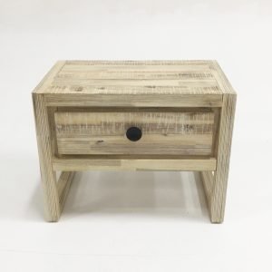 Modrest Mandy Modern White Washed Acacia Console & End Table Set