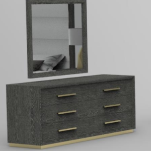 Modrest Manhattan- Contemporary Grey and Gold Dresser