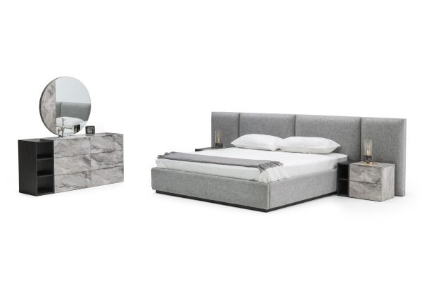 Nova Domus Maranello - Queen Modern Grey Bed Set - Image 2