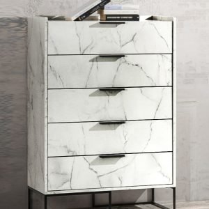 Nova Domus Marbella - Italian Modern White Marble Chest