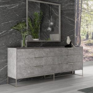Nova Domus Marbella - Italian Modern Grey Marble Dresser