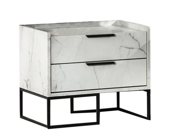 Nova Domus Marbella - Italian Modern White Marble Nightstand - Image 3