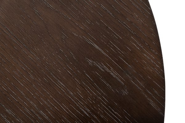 Modrest Marie Modern Concrete & Brown Oak Round Coffee Table - Image 5
