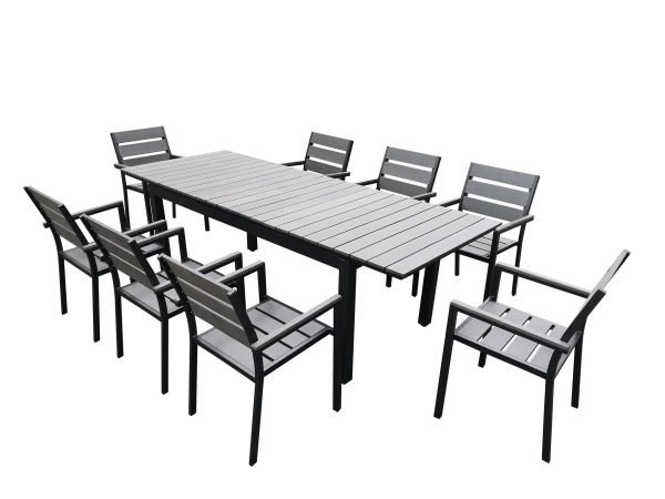 Renava Marina - Grey Outdoor Dining Table Set - Image 2