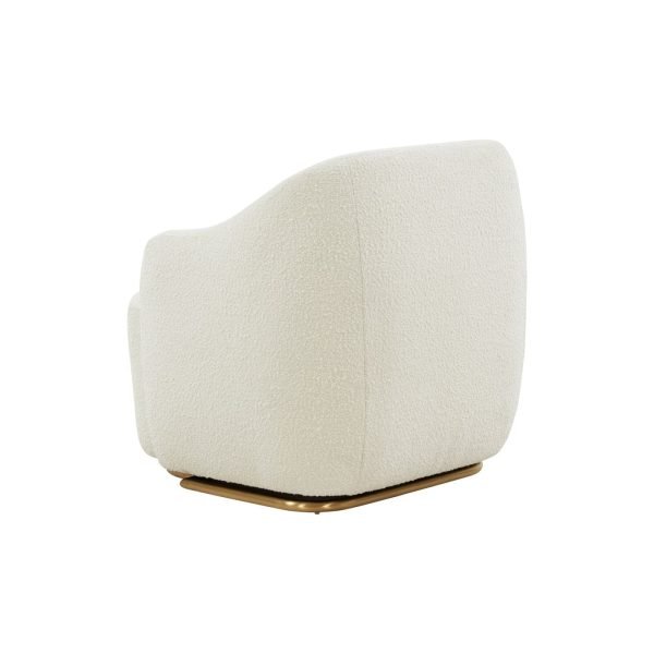 Modrest Masha Modern Off White Sherpa Accent Chair - Image 4
