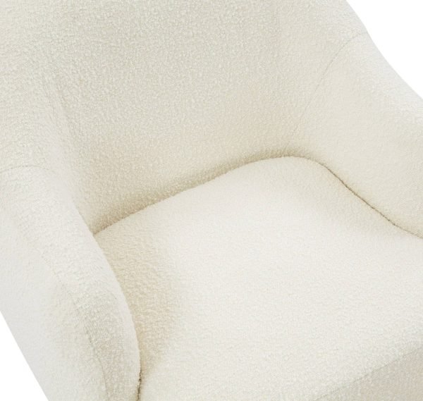 Modrest Masha Modern Off White Sherpa Accent Chair - Image 5