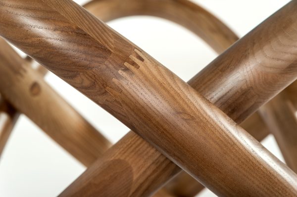 Modrest Mason Modern Round Glass & Walnut Dining Table - Image 2