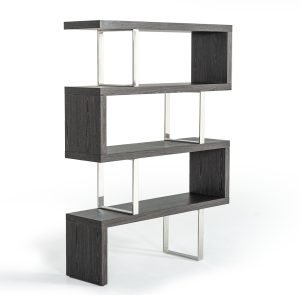 Modrest Maze Modern Grey Elm Bookcase