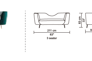 Divani Casa Loretta Modern Green Velvet Sofa
