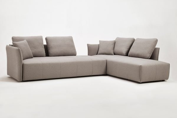 Divani Casa - Polson Modern Light Grey Fabric Modular  Sectional Sofa Bed - Image 3