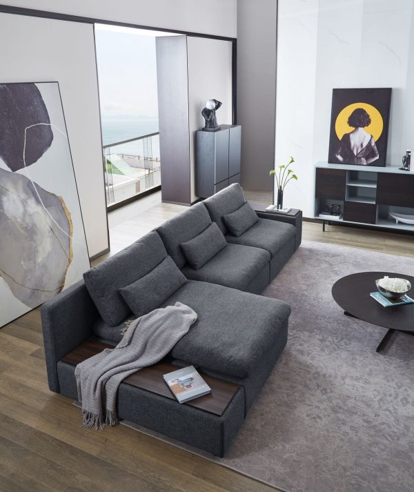 Divani Casa Paseo - Modern Grey Modular Sectional Sofa - Image 2