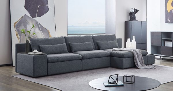 Divani Casa Paseo - Modern Grey Modular Sectional Sofa - Image 5