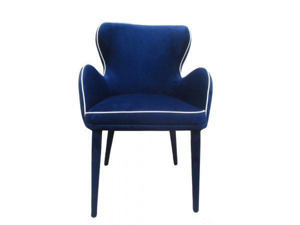 Modrest Tigard Mid-Century Blue Fabric Dining Chair - Image 3
