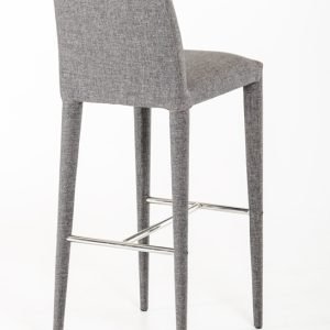 Modrest Medford Mid-Century Grey Fabric Bar Stool