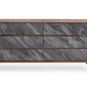 Nova Domus Metcalf - Mid-Century Walnut & Grey Dresser