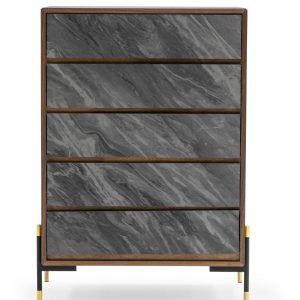Nova Domus Metcalf - Mid-Century Walnut & Grey Chest