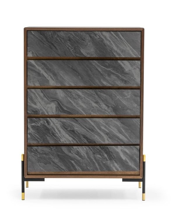 Nova Domus Metcalf - Mid-Century Walnut & Grey Chest