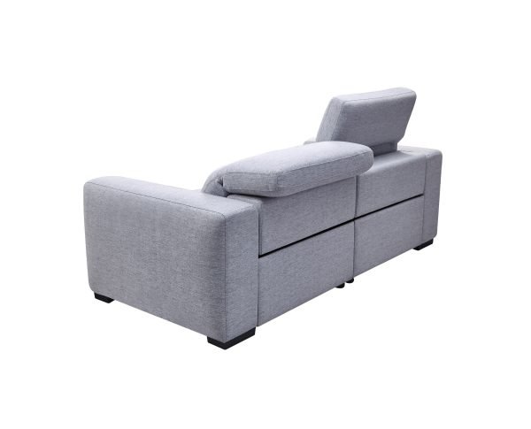 Divani Casa Bode - Modern Grey Fabric Sofa with 2 Recliners - Image 3