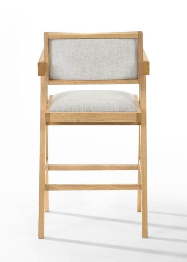 Modrest Fern - Modern Natural and Beige Counter Stool Set of 2 - Image 3
