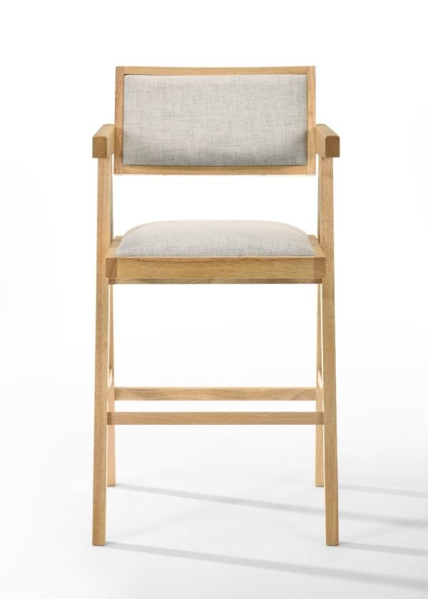 Modrest Fern - Modern Natural and Beige Counter Stool Set of 2 - Image 2