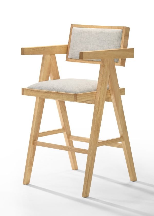 Modrest Fern - Modern Natural and Beige Counter Stool Set of 2