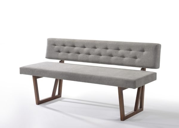 Modrest Jordan Modern Walnut & Grey Dining Set - Image 2