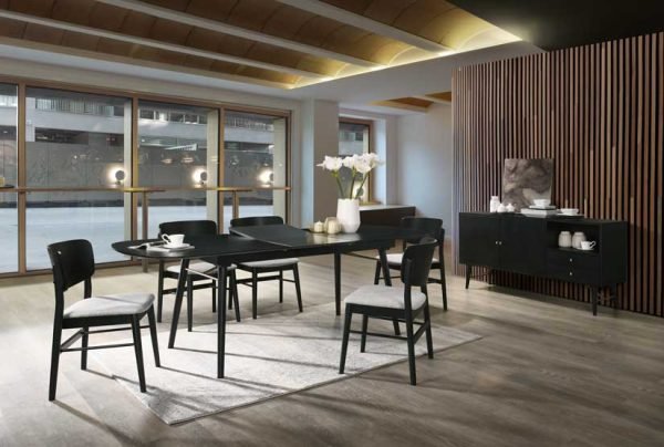 Modrest Addax - Modern Black Ash Buffet - Image 2