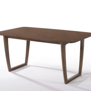 Modrest Jordan Modern Walnut & Grey Dining Set