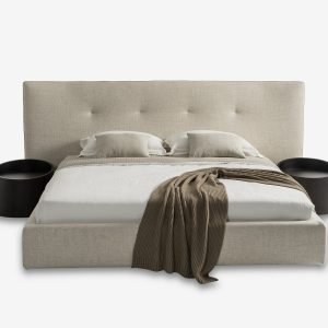 Modrest Brittany - Modern Beige Fabric Bed