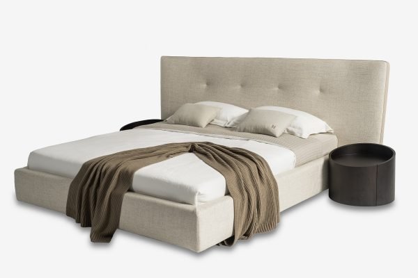 Modrest Brittany - Modern Beige Fabric Bed - Image 4