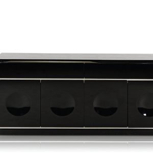 A&X Grand Modern Black Crocodile Lacquer Buffet