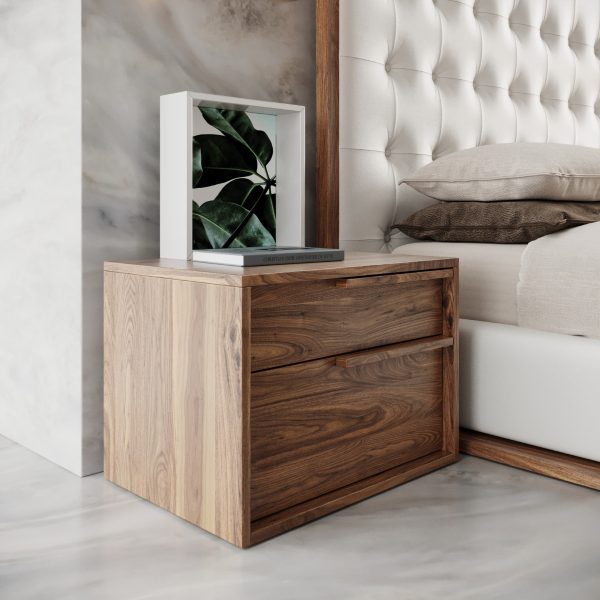 Modrest Amberlie - Modern Walnut Nightstand - Image 4