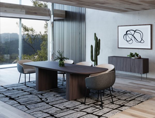 Modrest Calhoun - Modern Smoked Oak Extendable Dining Table - Image 2