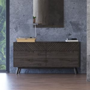 Modrest Daisy Mid-Century Dark Acacia Dresser
