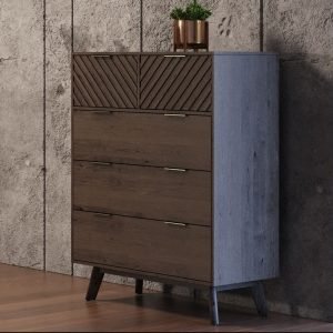 Modrest Daisy Mid-Century Dark Acacia Chest