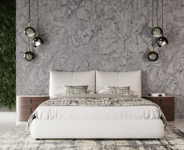 Modrest Patrick - Modern White Leather Bed - Image 3