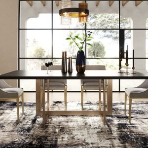 Modrest Fairview - Modern Grey & Brass Dining Chair