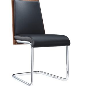 Morgan - Modern Black & Walnut Dining Chair (Set of 2)