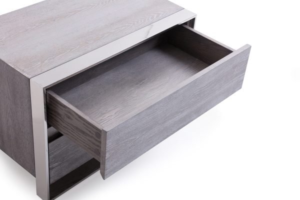 Modrest Arlene Modern Grey Elm Nightstand - Image 3