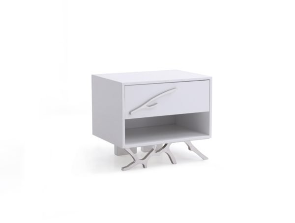 Modrest Legend Modern White Nightstand - Image 2