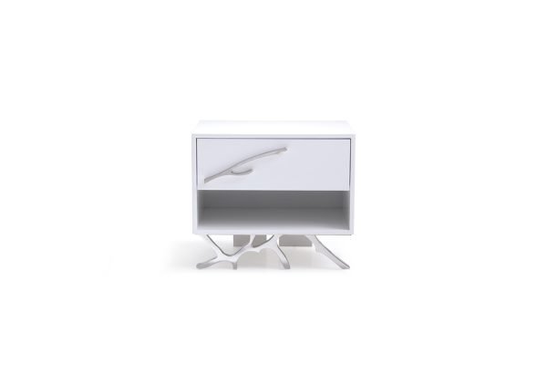 Modrest Legend Modern White Nightstand - Image 3