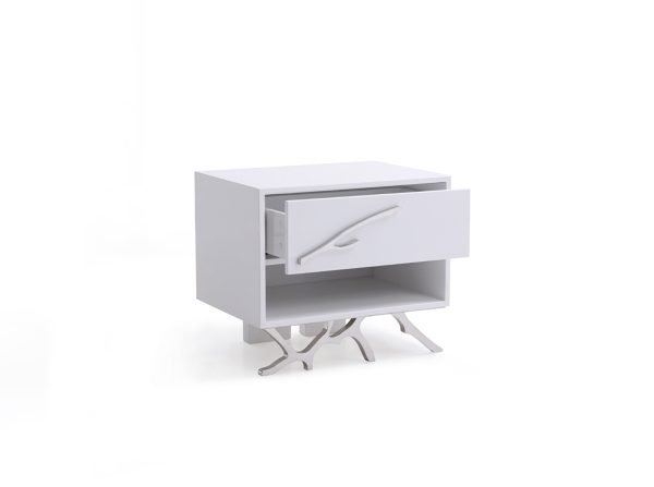 Modrest Legend Modern White Nightstand - Image 5