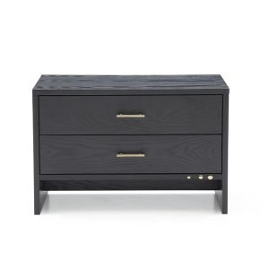 Modrest Wales Modern Grey Ash 2-Drawer Nightstand
