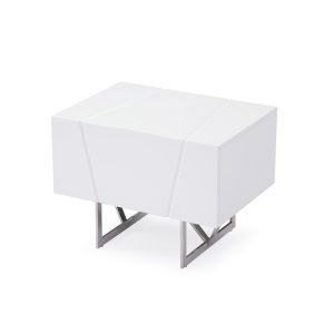Modrest Chrysler Modern White Nightstand
