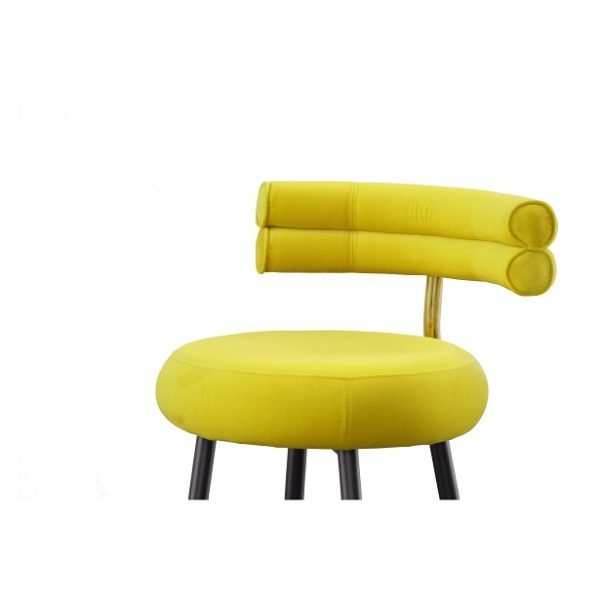 Modrest Nassau - Modern Glam Yellow with Black & Gold Barstool - Image 4