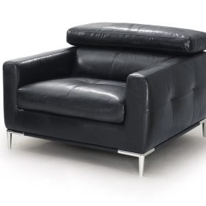 Divani Casa Natalia - Modern Black Leather Chair