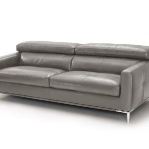 Divani Casa Natalia - Modern Dark Grey Leather Sofa