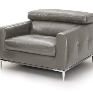 Divani Casa Natalia - Modern Dark Grey Leather Chair